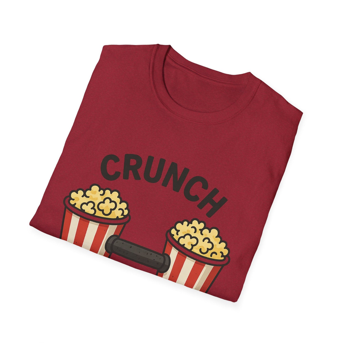 Crunch Goals Popcorn Shirt – Funny Fitness Pun Tee – Retro Popcorn Lover T-Shirt for Movie Nights & Snack Fans