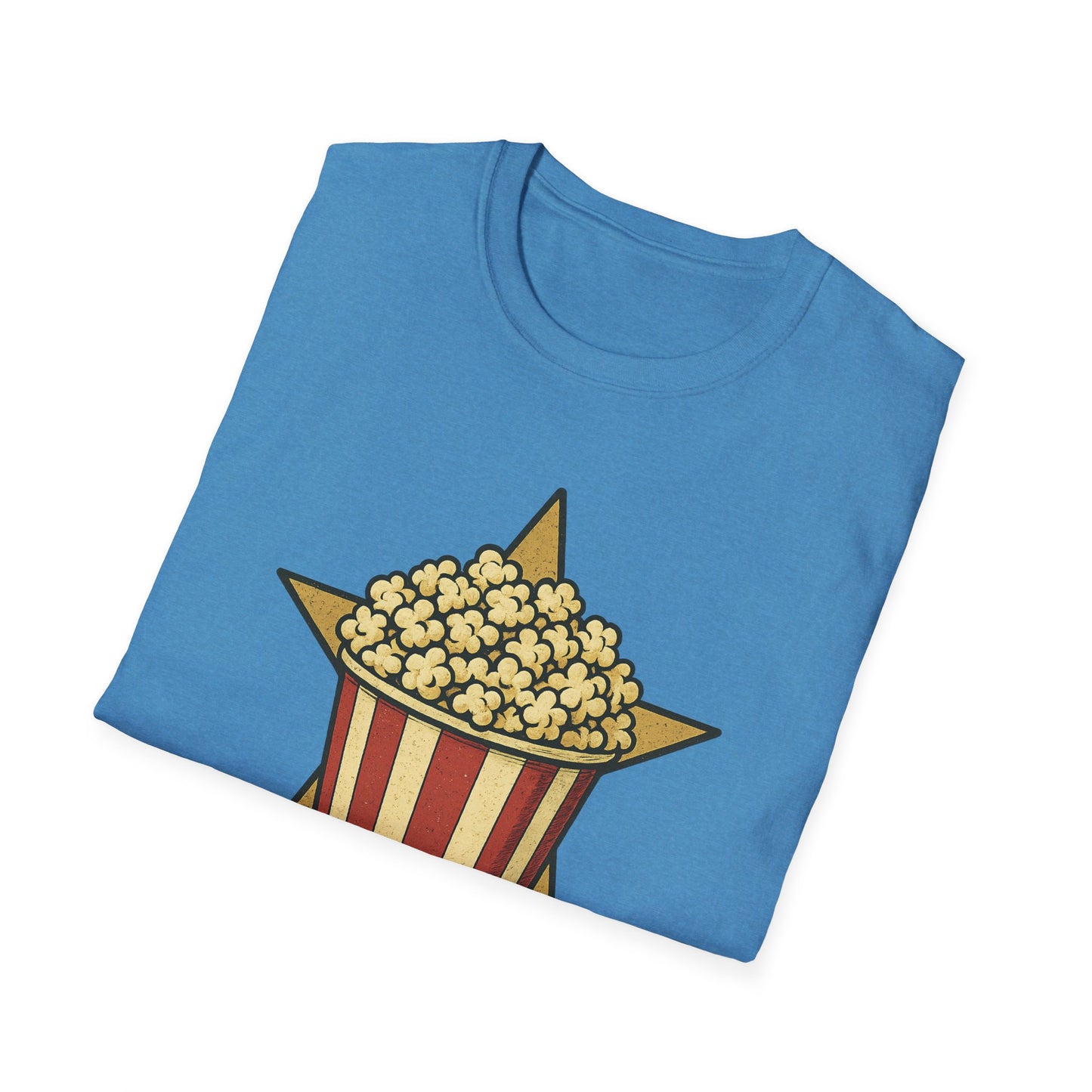 Snack Like a Star Popcorn Shirt – Funny Movie Night Tee – Retro Popcorn Bucket T-Shirt for Cinema Fans