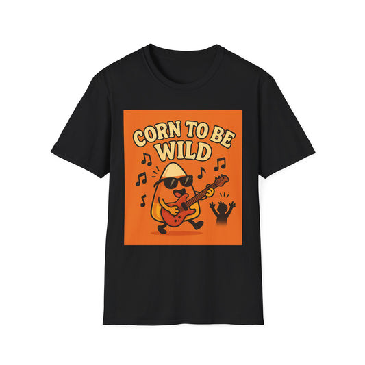 Corn to Be Wild Shirt – Funny Candy Corn Rock Guitar Halloween Tee, Vintage Fall Top