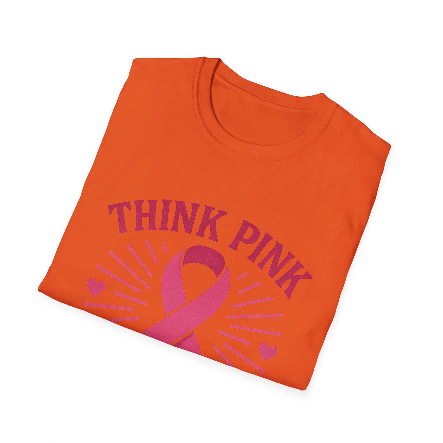 Think Pink Shirt Live Strong | Breast Cancer Awareness Ribbon Tee | Pink Support Hope Strength T-Shirt Women Men October