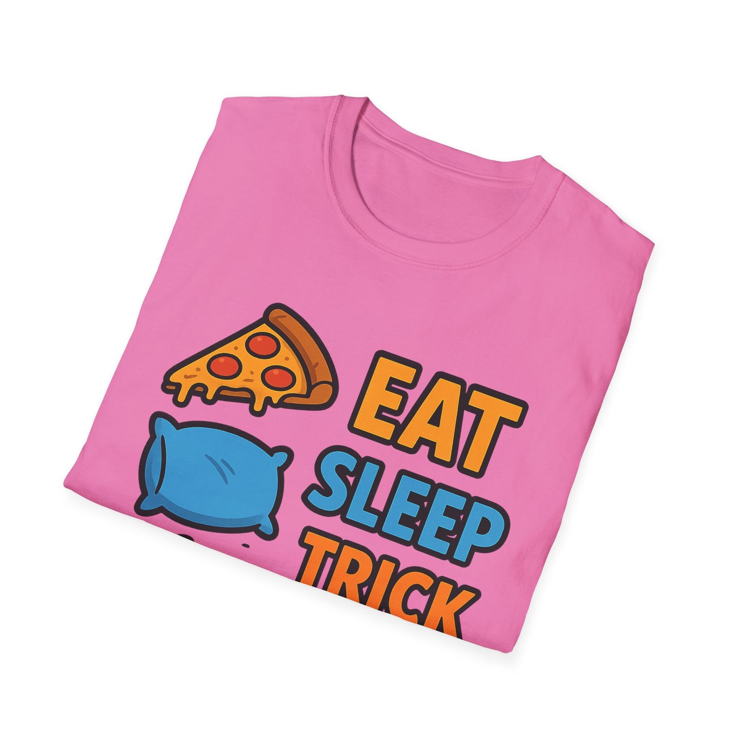 Eat Sleep Trick or Treat Repeat Shirt – Funny Halloween Candy Tee