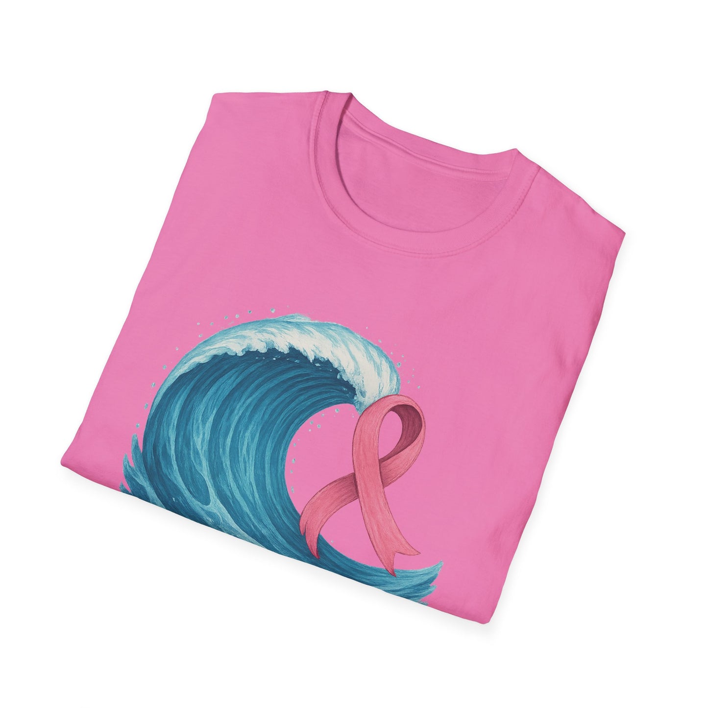 Wave of Hope Shirt | Breast Cancer Awareness Month Tee | Ocean Pink Ribbon Support Survivor Fighter T-Shirt October Strong