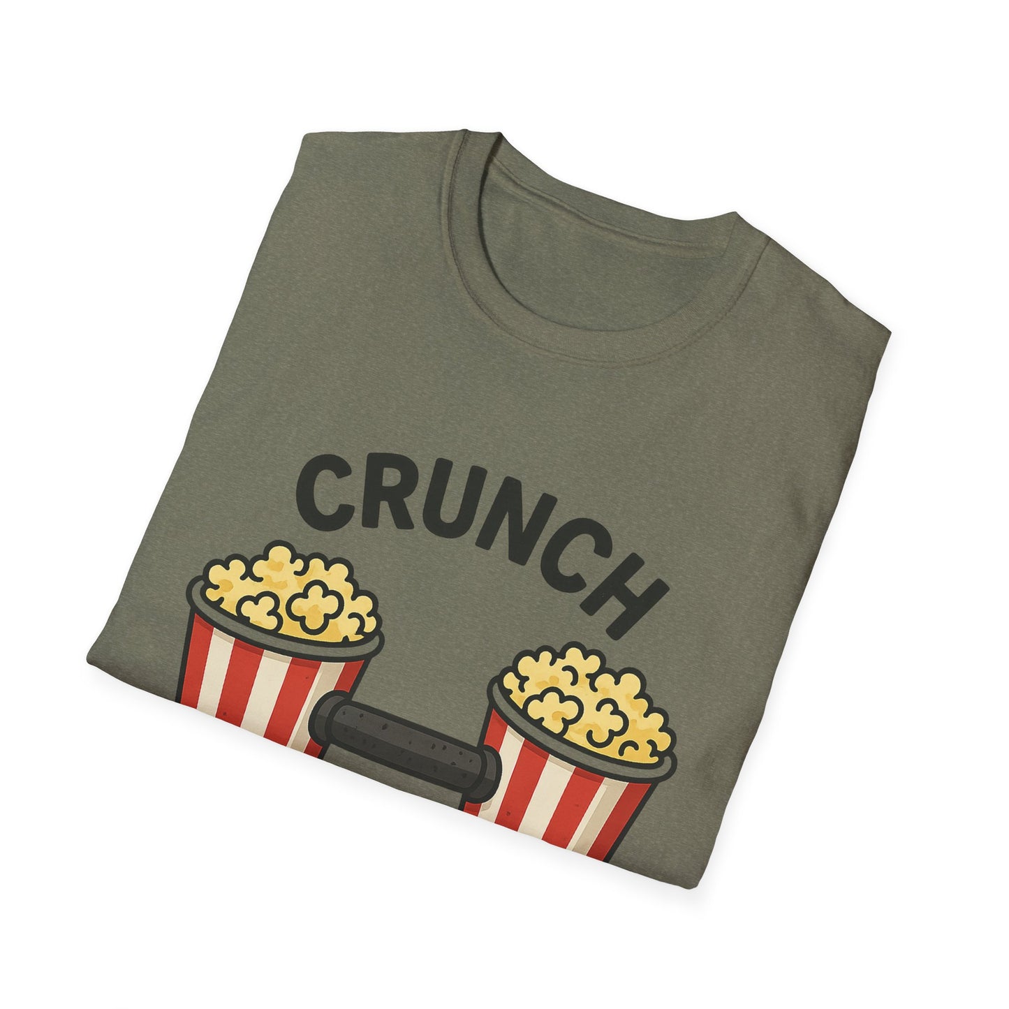 Crunch Goals Popcorn Shirt – Funny Fitness Pun Tee – Retro Popcorn Lover T-Shirt for Movie Nights & Snack Fans