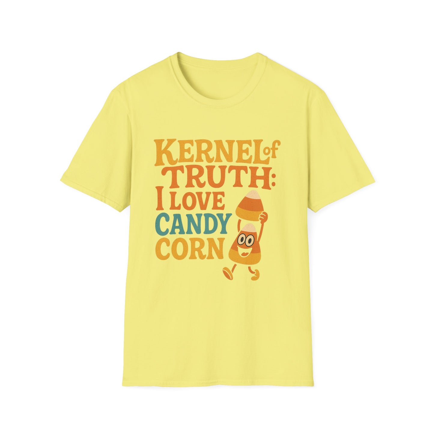 Kernel of Truth I Love Candy Corn Shirt – Cute Retro Halloween T-Shirt, Sweet Fall Graphic Tee