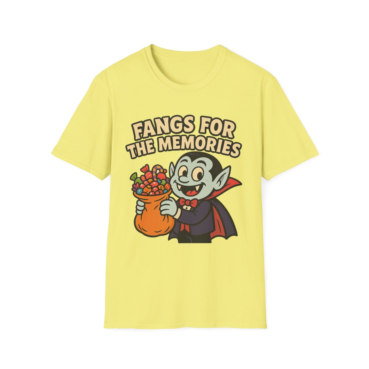 Fangs for the Memories Shirt – Vampire Trick or Treat Candy Tee