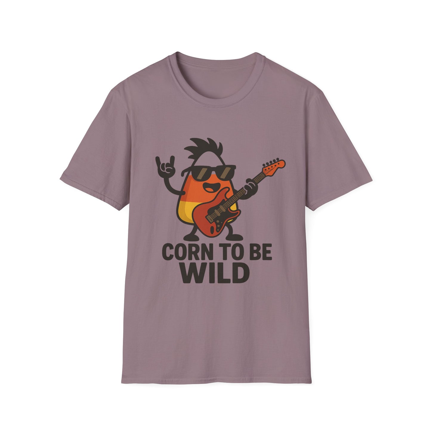 Corn to Be Wild Guitar Shirt – Rock n’ Roll Candy Corn Graphic Tee, Funny Halloween Band Top