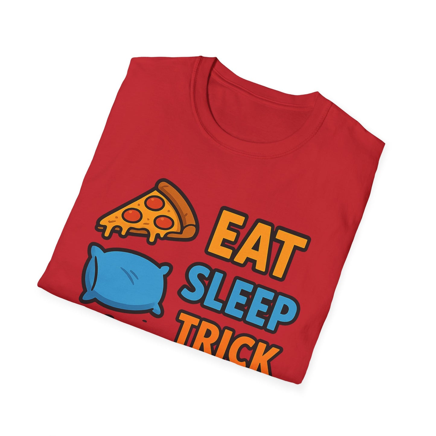 Eat Sleep Trick or Treat Repeat Shirt – Funny Halloween Candy Tee
