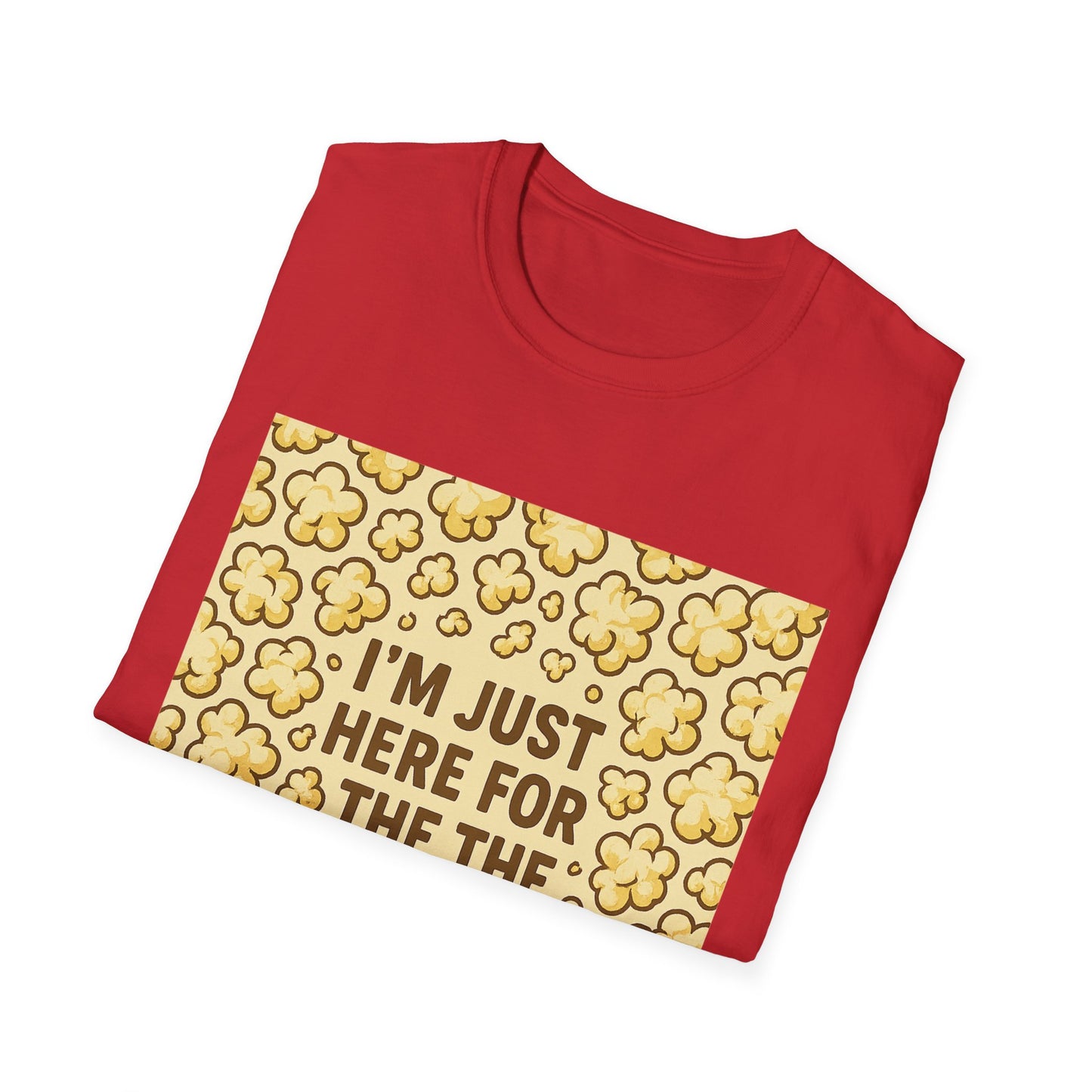 I’m Just Here for the Popcorn Shirt – Funny Movie Lover Tee – Retro Popcorn T-Shirt for Film Nights & Theater Fans