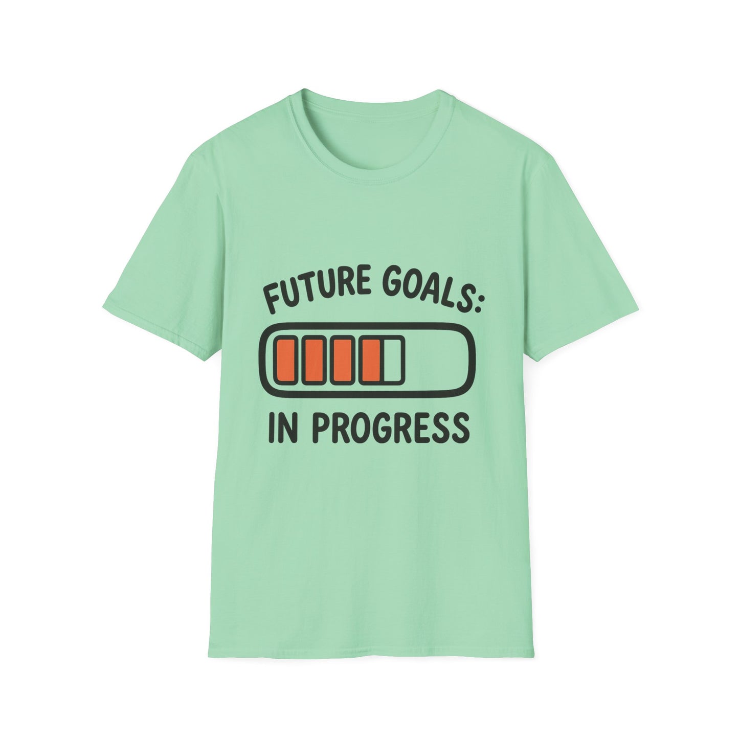 Future Goals In Progress T-Shirt – Playful Progress Bar Motivational Dreamer Tee