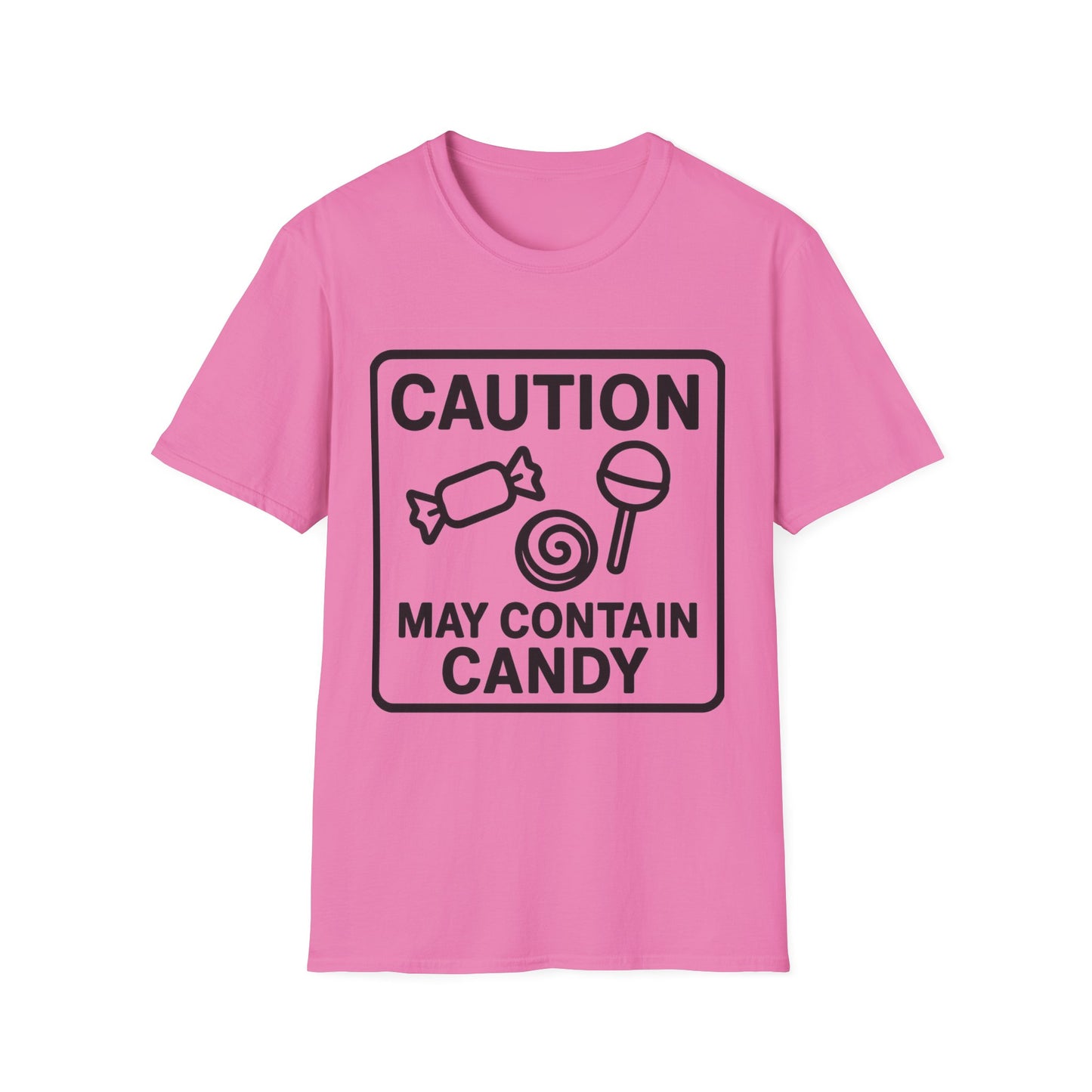 Caution May Contain Candy Shirt – Funny Trick or Treat Warning Tee