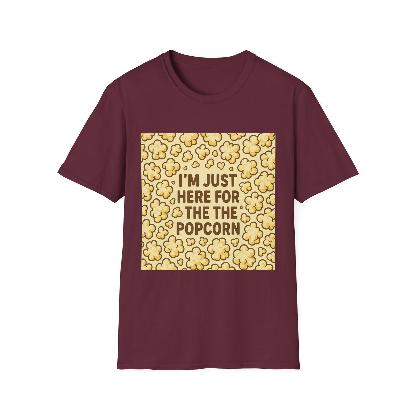 I’m Just Here for the Popcorn Shirt – Funny Movie Lover Tee – Retro Popcorn T-Shirt for Film Nights & Theater Fans