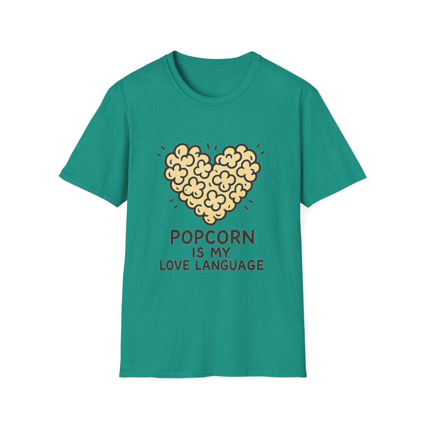 Popcorn Is My Love Language Shirt – Cute Movie Night Tee – Funny Popcorn Lover T-Shirt for Snack Fans & Cinema Lovers
