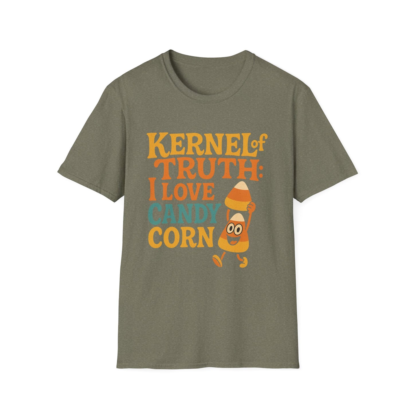 Kernel of Truth I Love Candy Corn Shirt – Cute Retro Halloween T-Shirt, Sweet Fall Graphic Tee