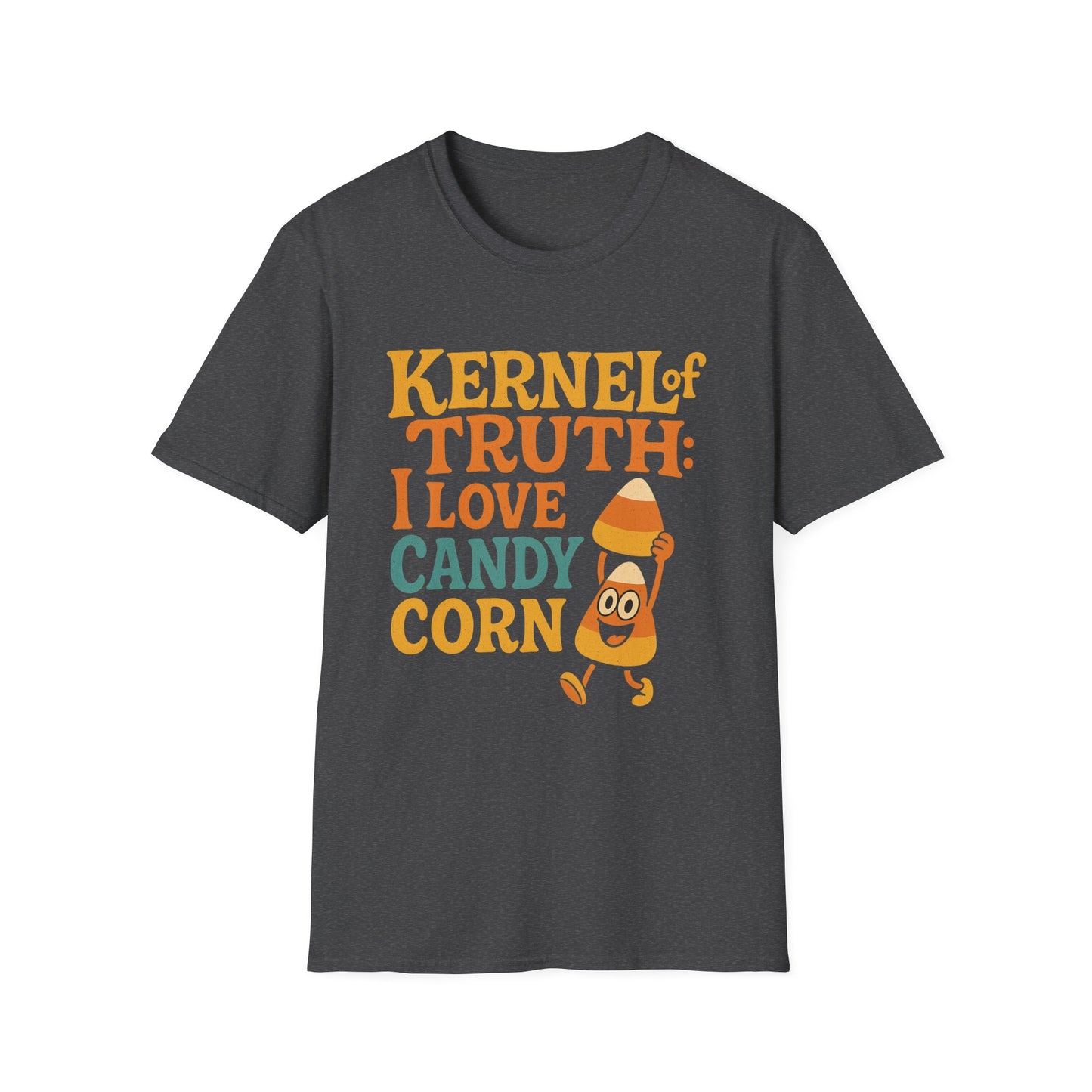 Kernel of Truth I Love Candy Corn Shirt – Cute Retro Halloween T-Shirt, Sweet Fall Graphic Tee