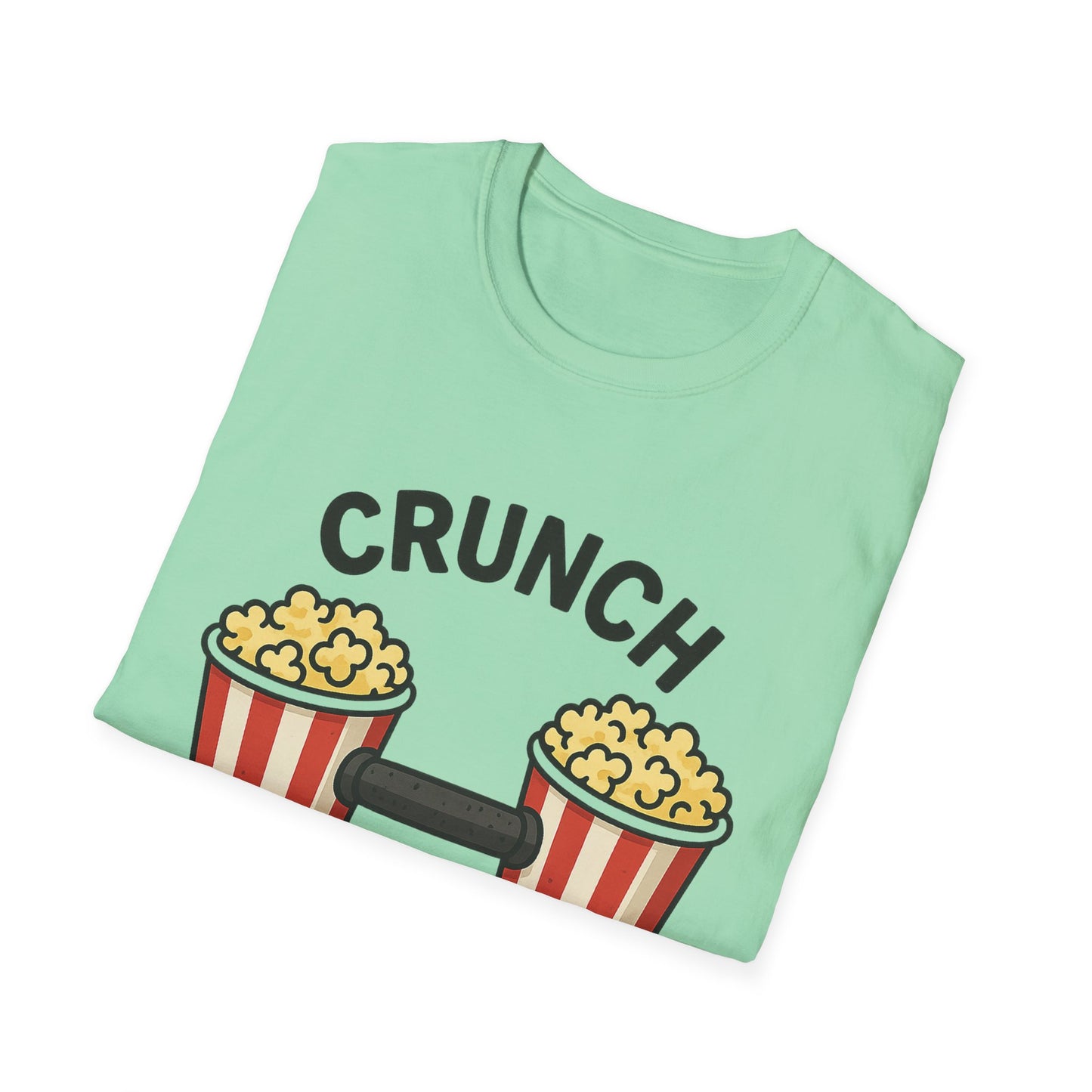 Crunch Goals Popcorn Shirt – Funny Fitness Pun Tee – Retro Popcorn Lover T-Shirt for Movie Nights & Snack Fans