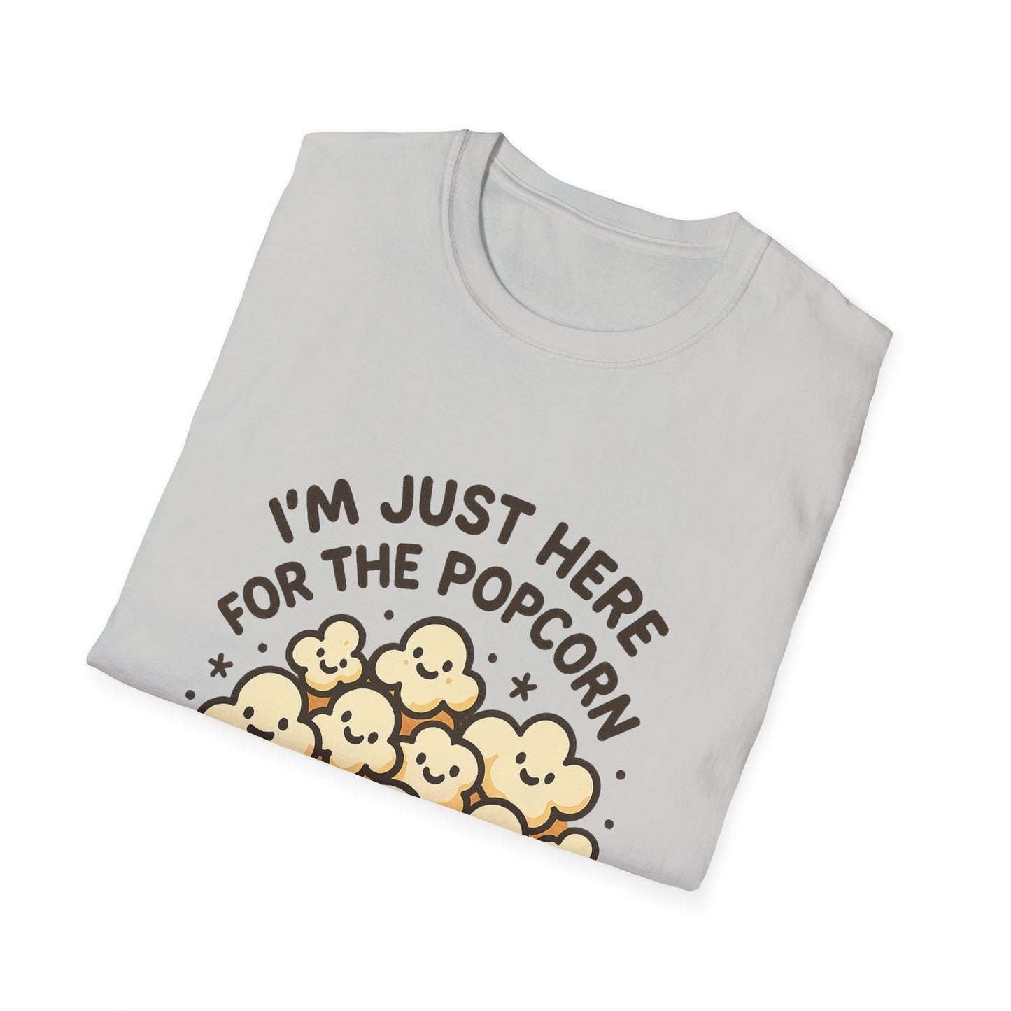 I’m Just Here for the Popcorn T-Shirt – Funny Movie Night Tee – Popcorn Lover Shirt for Film Fans & Snack Lovers