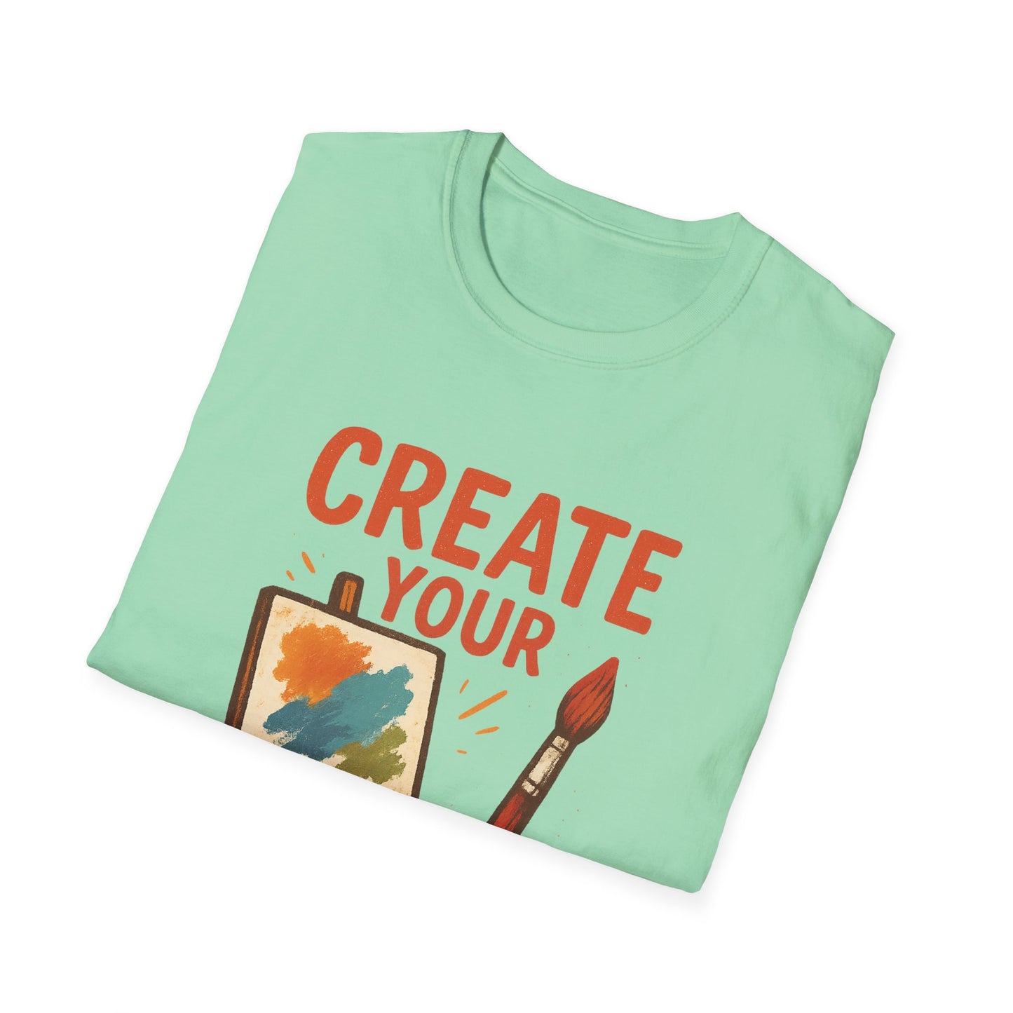 Create Your Tomorrow T-Shirt – Artistic Paintbrush & Canvas Motivational Artist Tee