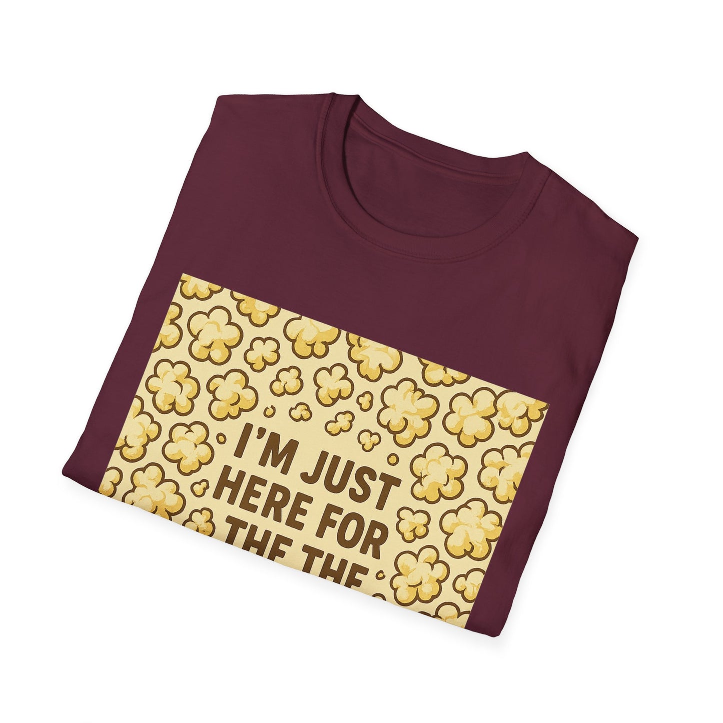 I’m Just Here for the Popcorn Shirt – Funny Movie Lover Tee – Retro Popcorn T-Shirt for Film Nights & Theater Fans