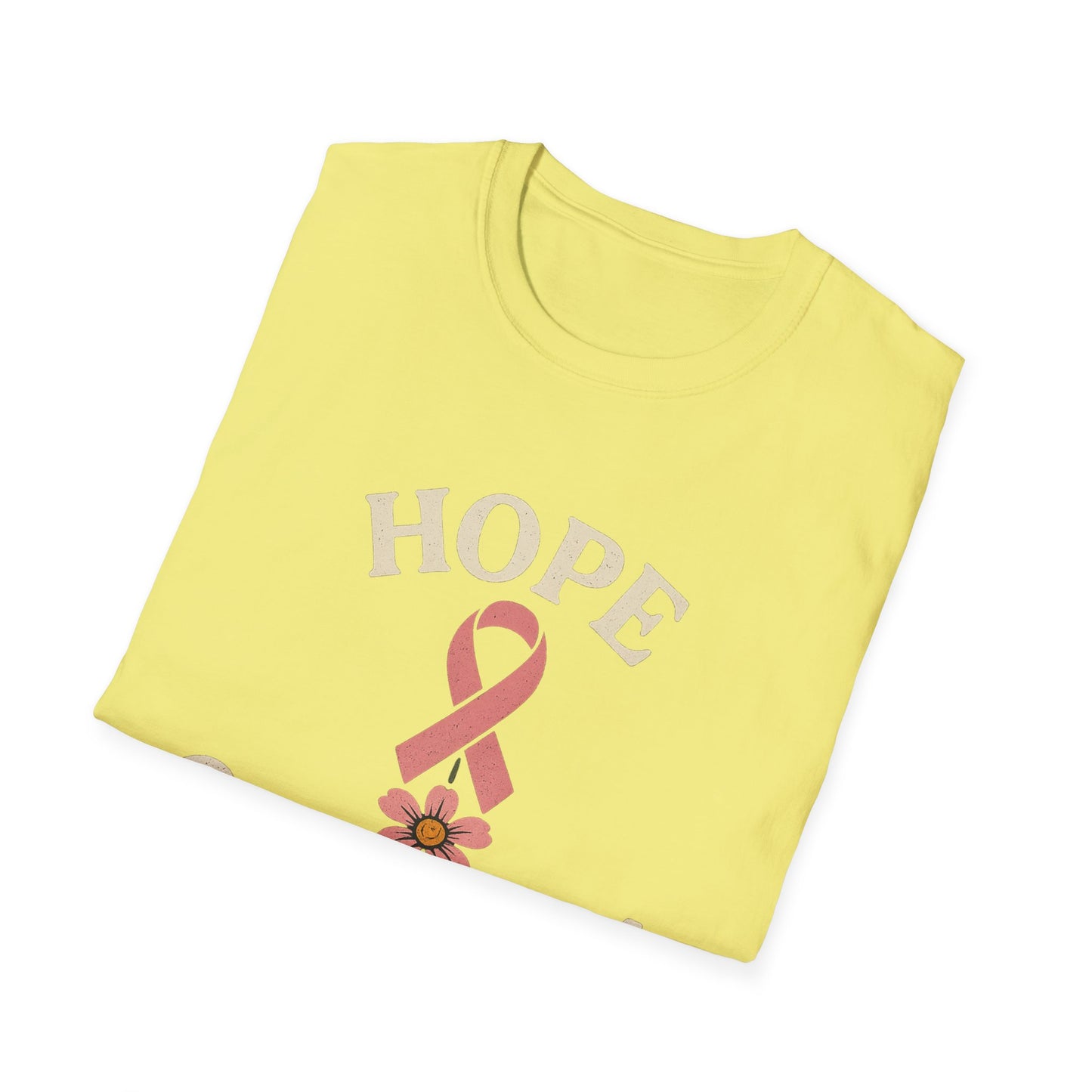 Hope Grows Here Shirt | Breast Cancer Awareness Pink Ribbon Flower Tee | Survivor Fighter Support October Strong T-Shirt