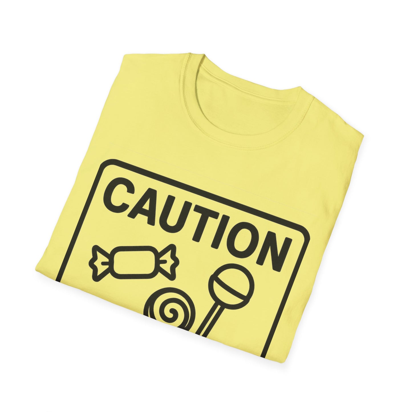 Caution May Contain Candy Shirt – Funny Trick or Treat Warning Tee