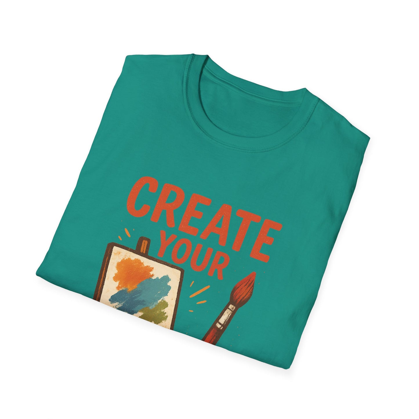 Create Your Tomorrow T-Shirt – Artistic Paintbrush & Canvas Motivational Artist Tee