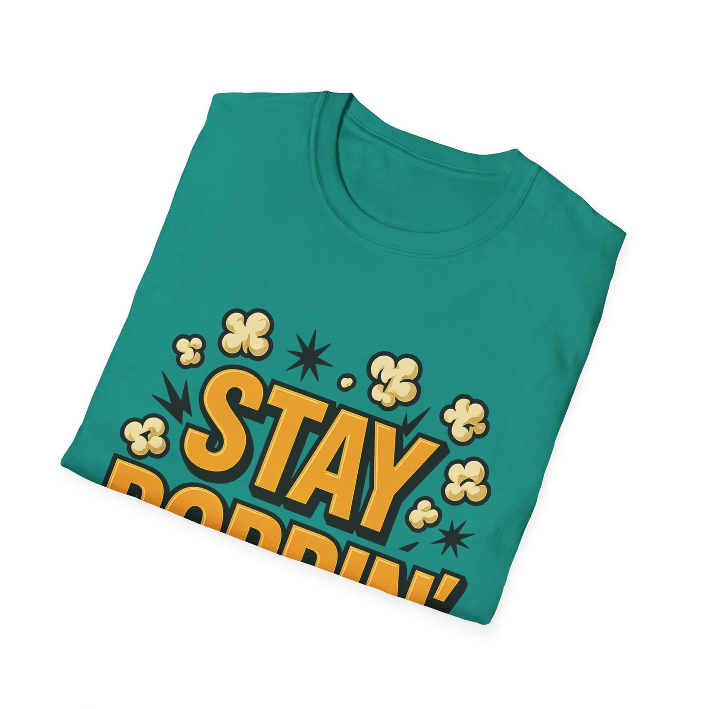 Stay Poppin’ Popcorn Shirt – Funny Retro Snack Tee – Movie Night T-Shirt for Popcorn Lovers & Film Fans