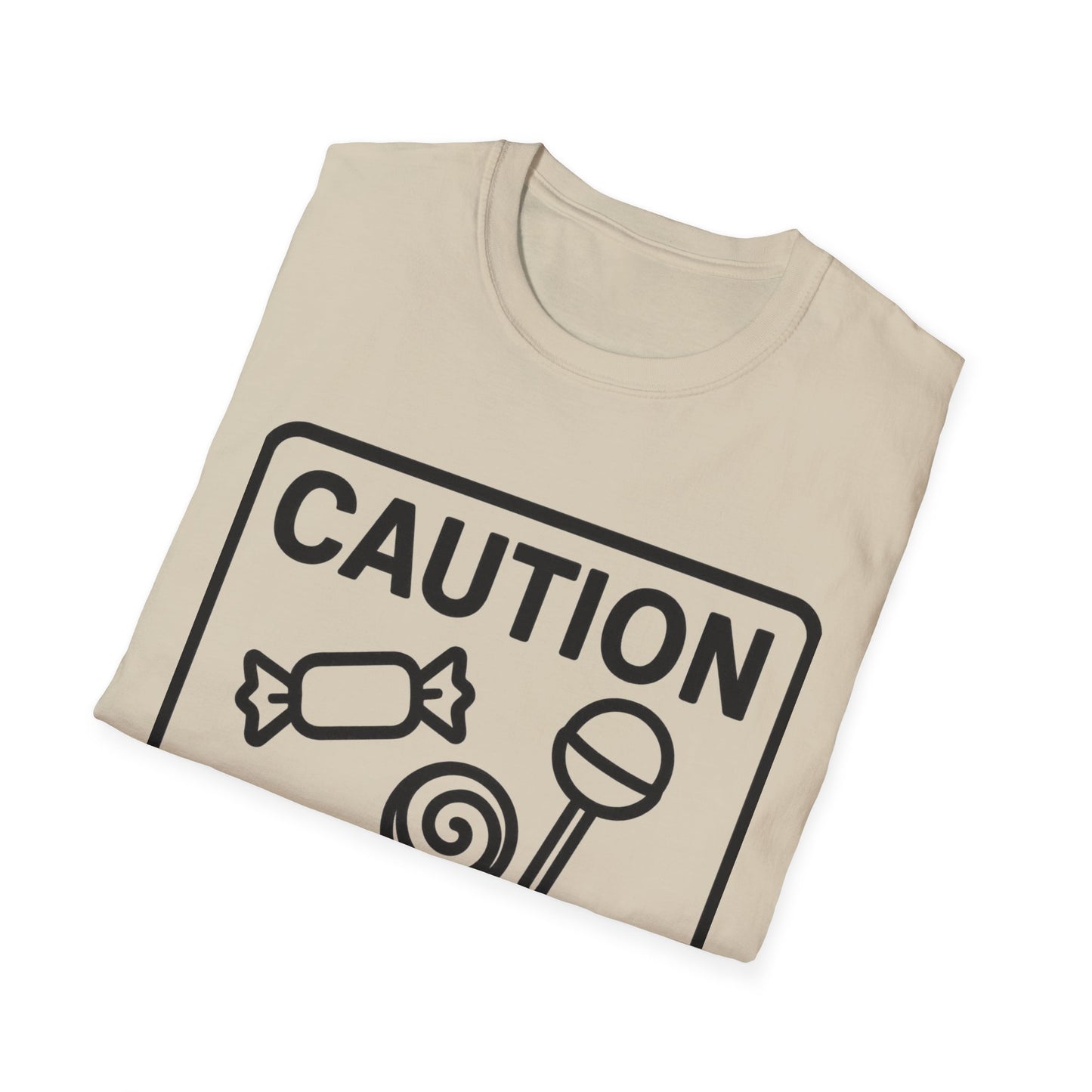 Caution May Contain Candy Shirt – Funny Trick or Treat Warning Tee