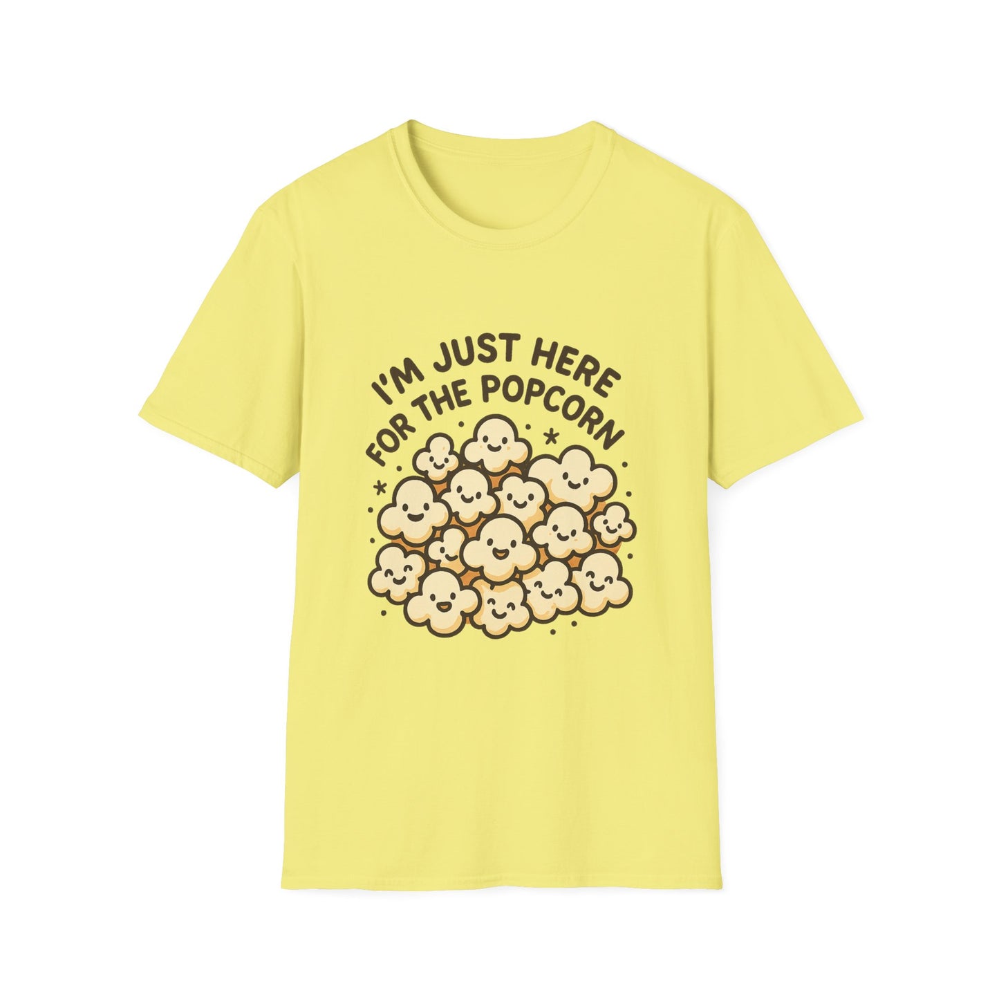 I’m Just Here for the Popcorn T-Shirt – Funny Movie Night Tee – Popcorn Lover Shirt for Film Fans & Snack Lovers