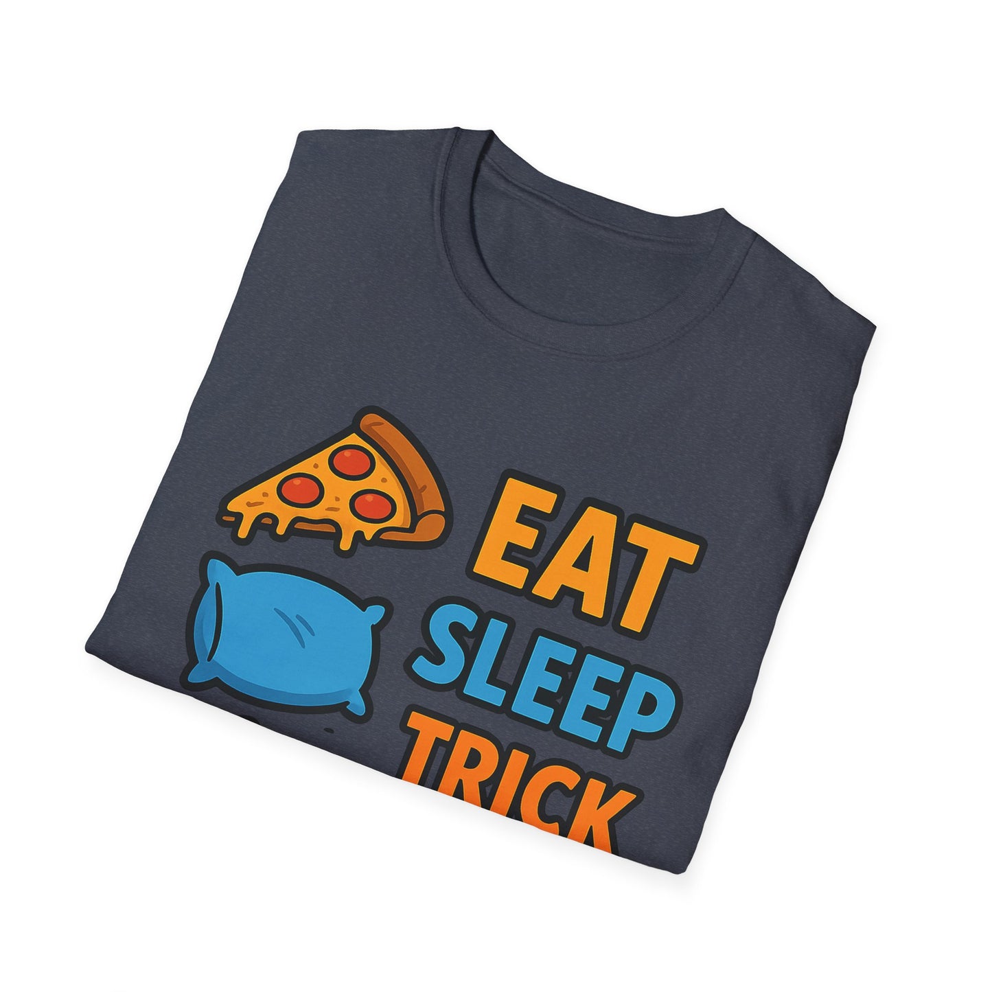 Eat Sleep Trick or Treat Repeat Shirt – Funny Halloween Candy Tee
