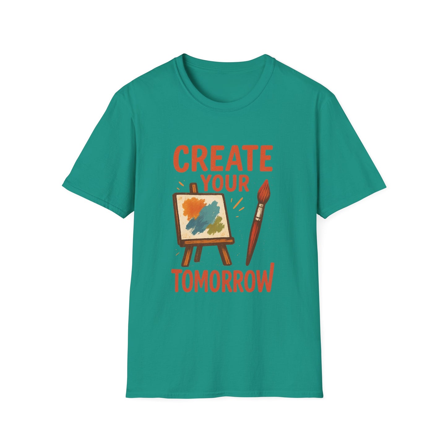 Create Your Tomorrow T-Shirt – Artistic Paintbrush & Canvas Motivational Artist Tee