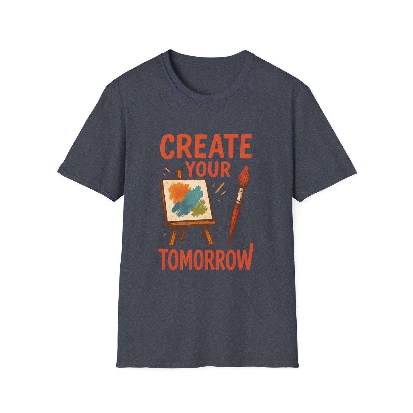Create Your Tomorrow T-Shirt – Artistic Paintbrush & Canvas Motivational Artist Tee