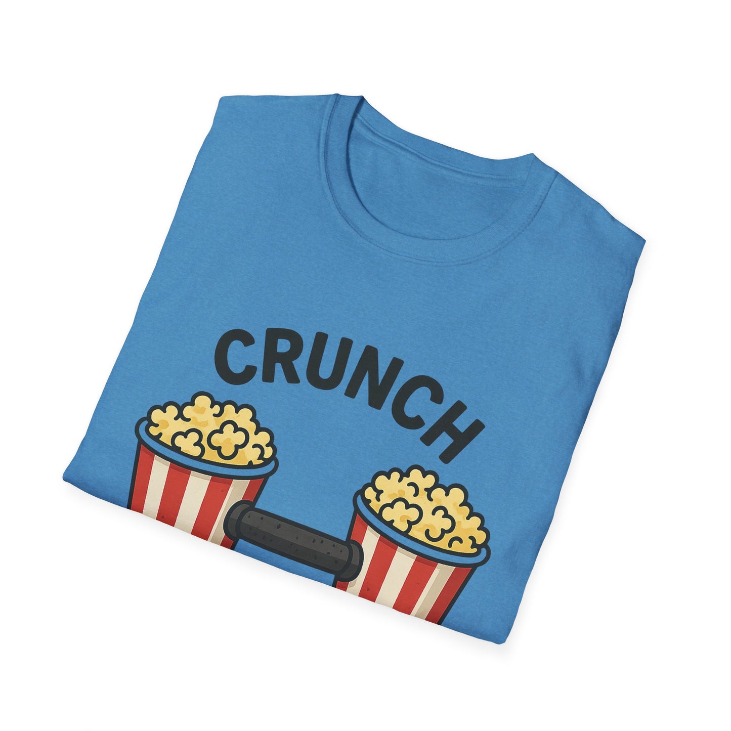 Crunch Goals Popcorn Shirt – Funny Fitness Pun Tee – Retro Popcorn Lover T-Shirt for Movie Nights & Snack Fans