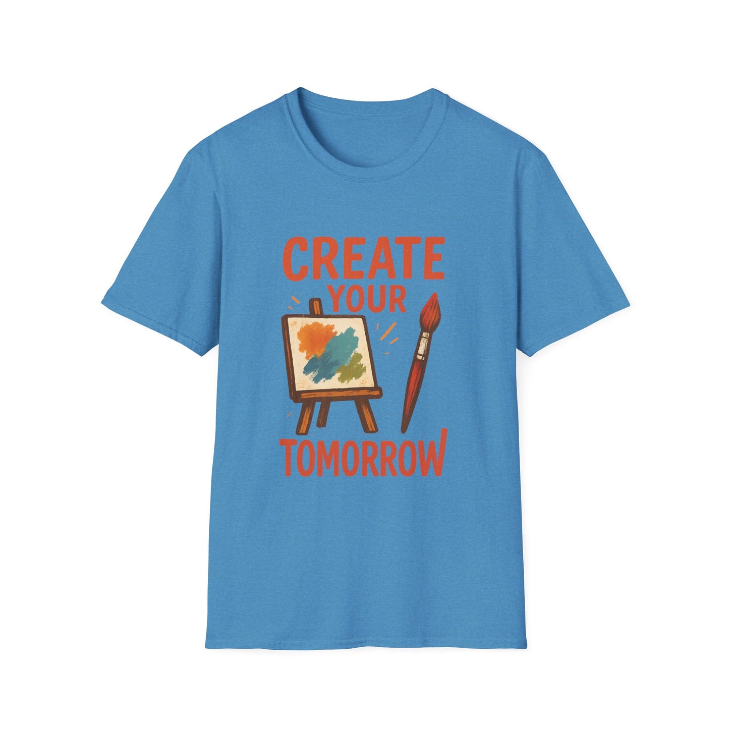 Create Your Tomorrow T-Shirt – Artistic Paintbrush & Canvas Motivational Artist Tee