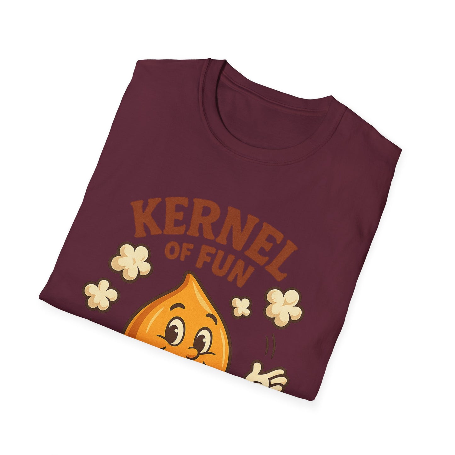 Kernel of Fun Popcorn Shirt – Cute Cartoon Snack Tee – Funny Popcorn Lover T-Shirt for Movie Nights & Cinema Fans