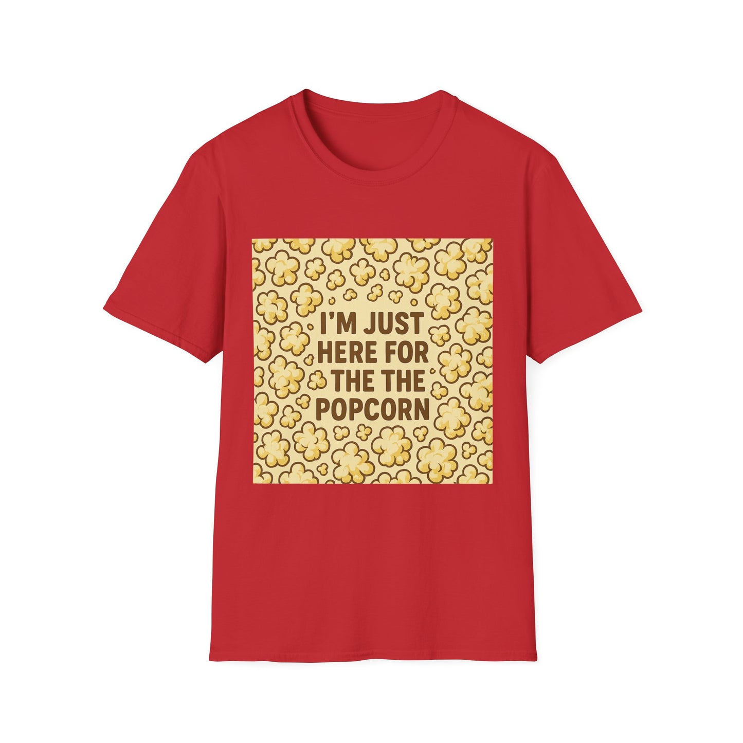 I’m Just Here for the Popcorn Shirt – Funny Movie Lover Tee – Retro Popcorn T-Shirt for Film Nights & Theater Fans