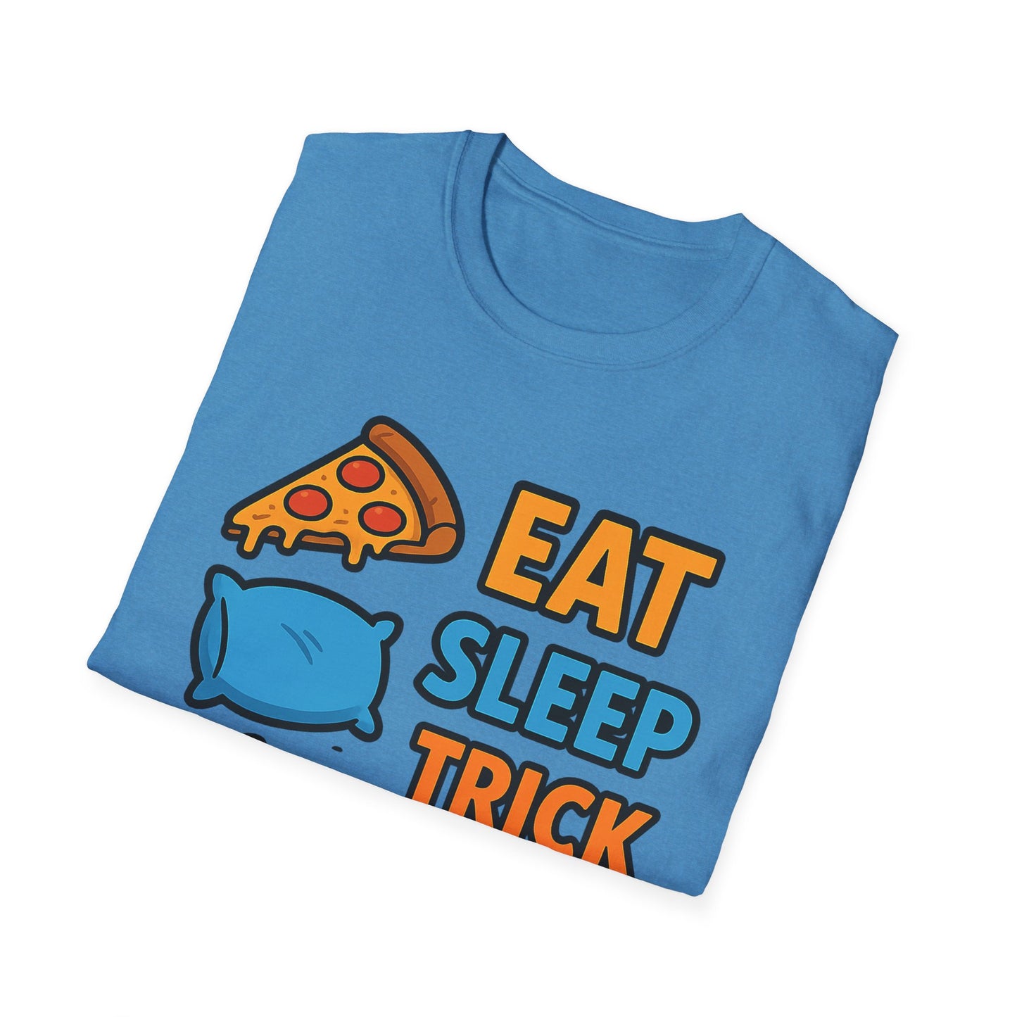 Eat Sleep Trick or Treat Repeat Shirt – Funny Halloween Candy Tee