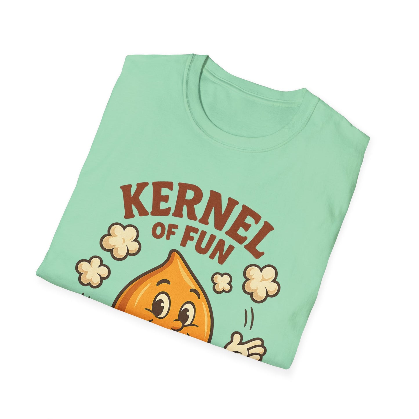 Kernel of Fun Popcorn Shirt – Cute Cartoon Snack Tee – Funny Popcorn Lover T-Shirt for Movie Nights & Cinema Fans