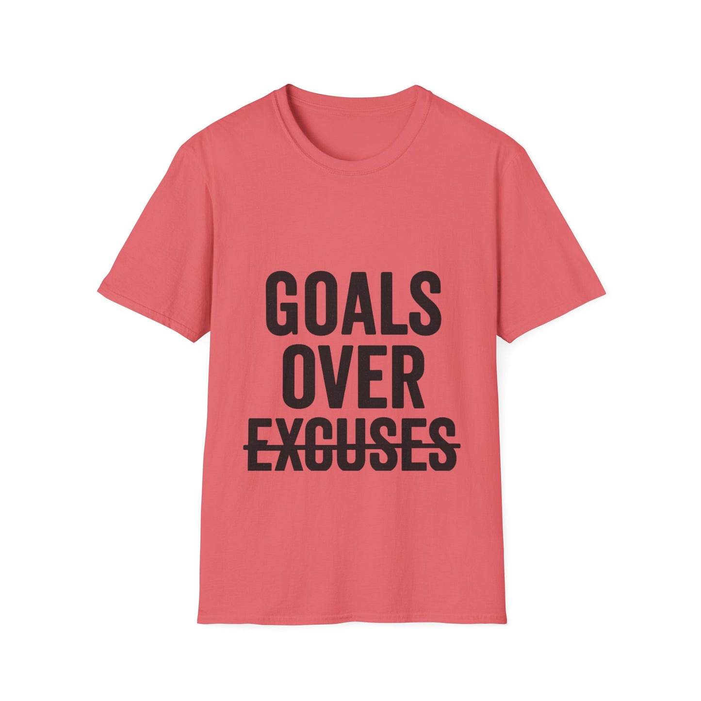 Goals Over Excuses T-Shirt – Bold Motivational No Excuses Inspirational Tee