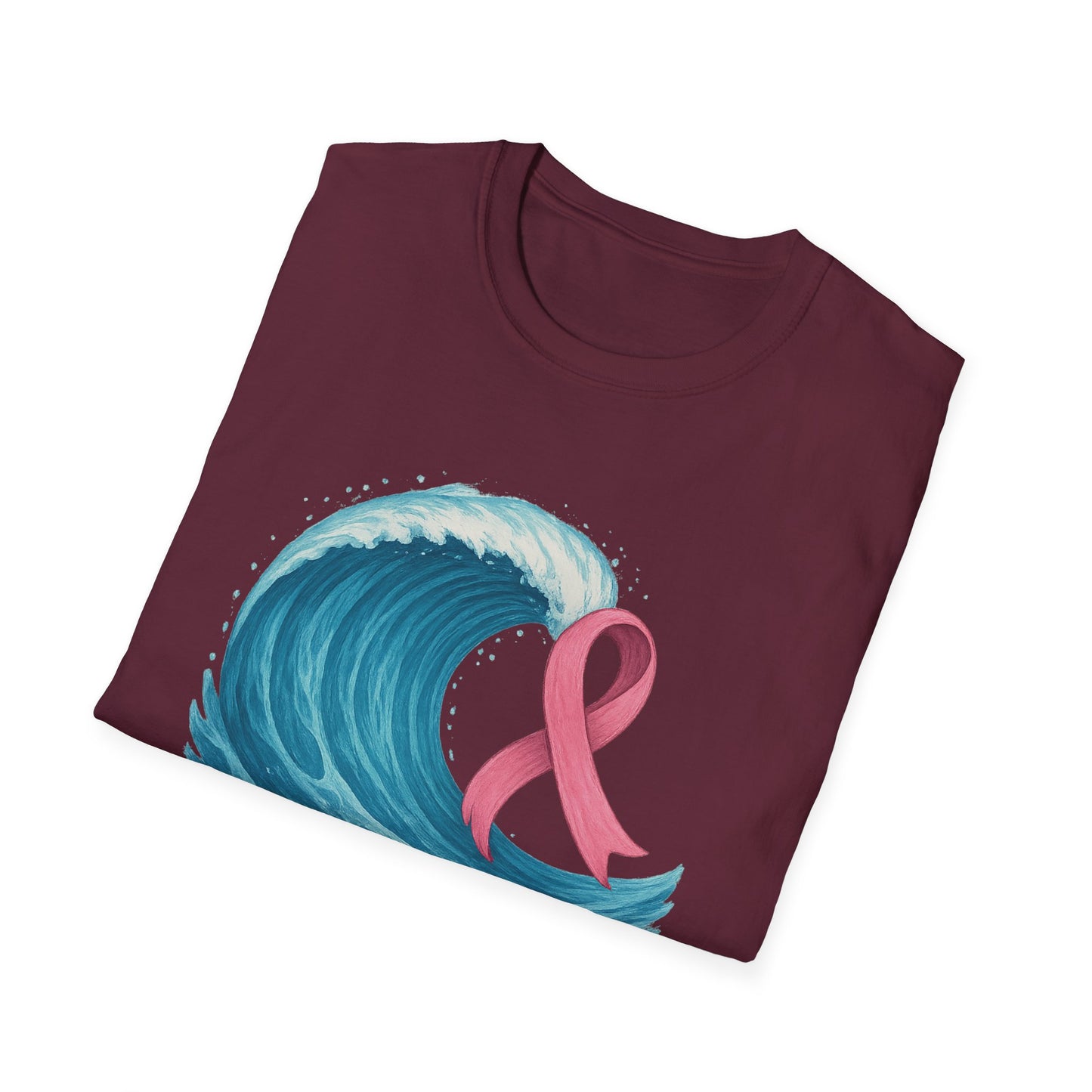 Wave of Hope Shirt | Breast Cancer Awareness Month Tee | Ocean Pink Ribbon Support Survivor Fighter T-Shirt October Strong