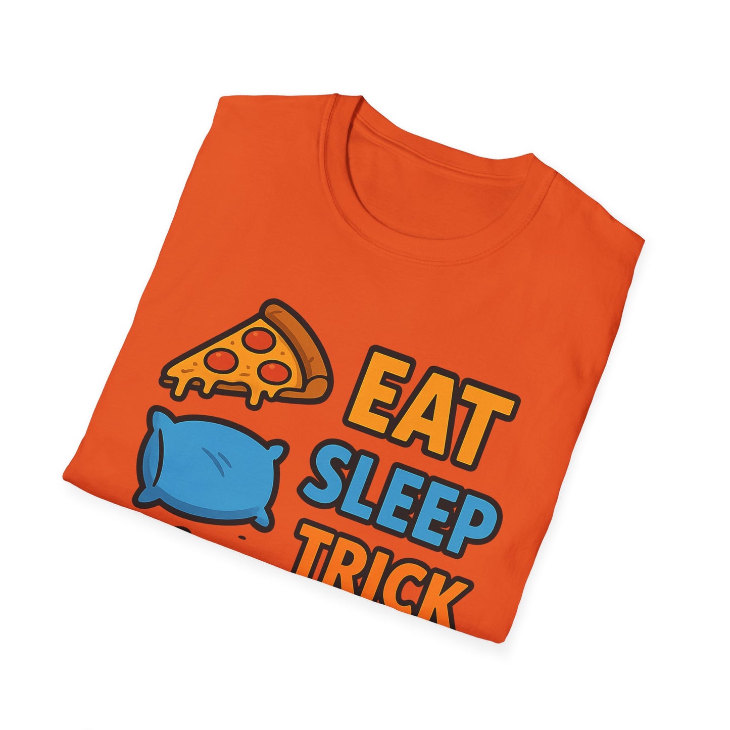 Eat Sleep Trick or Treat Repeat Shirt – Funny Halloween Candy Tee