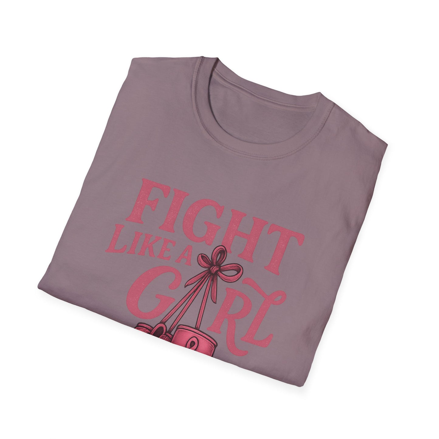 Fight Like a Girl Shirt | Breast Cancer Awareness Boxing Gloves Tee | Pink Ribbon Strength Support T-Shirt Survivor Fighter
