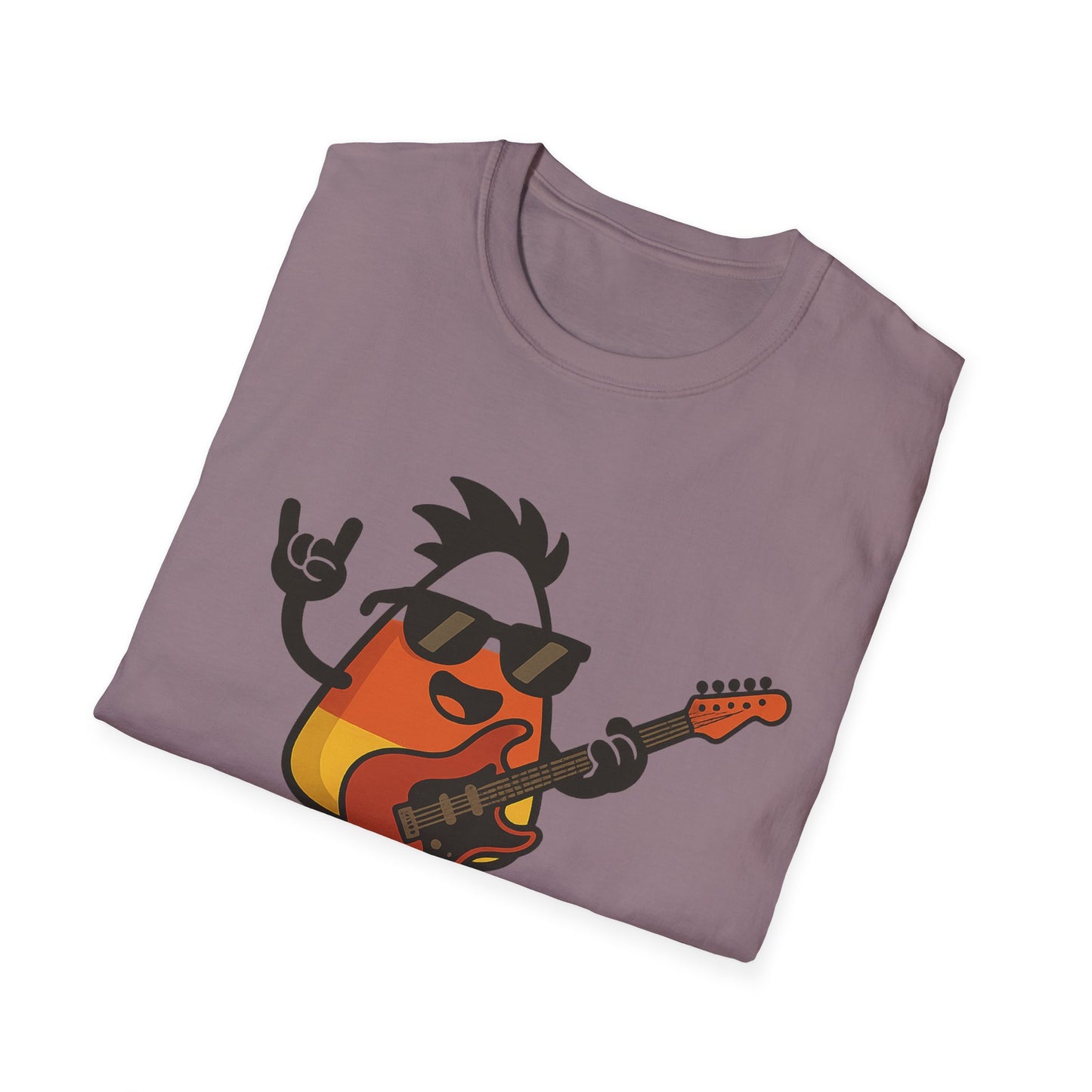Corn to Be Wild Guitar Shirt – Rock n’ Roll Candy Corn Graphic Tee, Funny Halloween Band Top