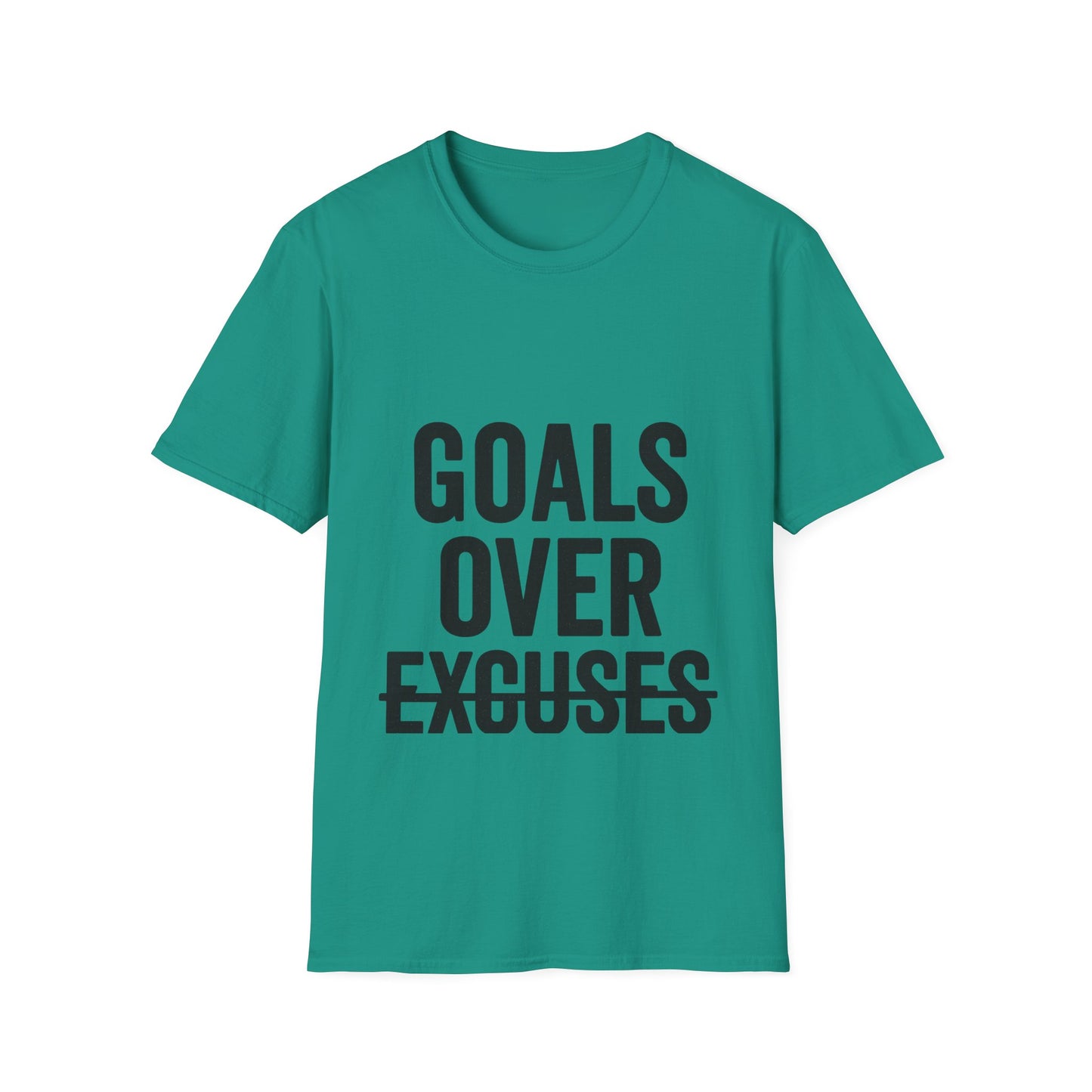 Goals Over Excuses T-Shirt – Bold Motivational No Excuses Inspirational Tee