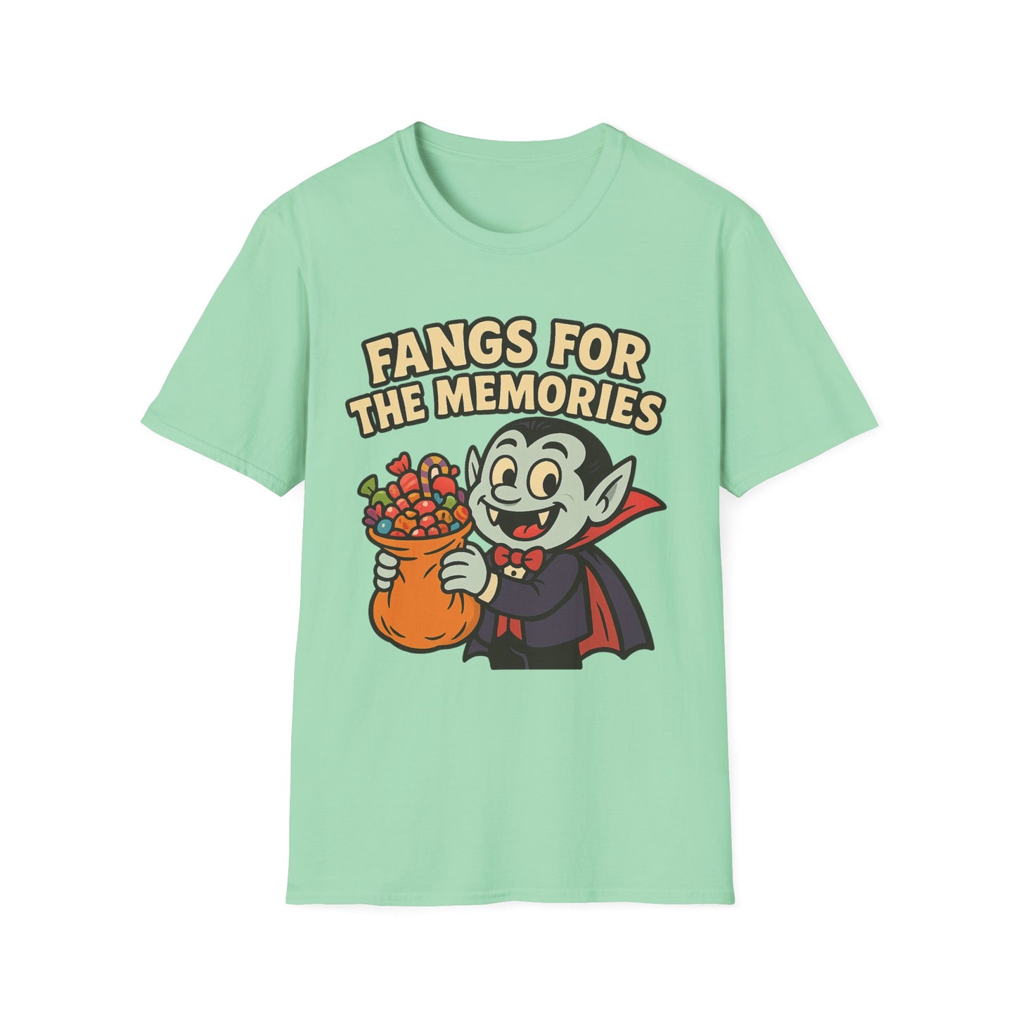 Fangs for the Memories Shirt – Vampire Trick or Treat Candy Tee