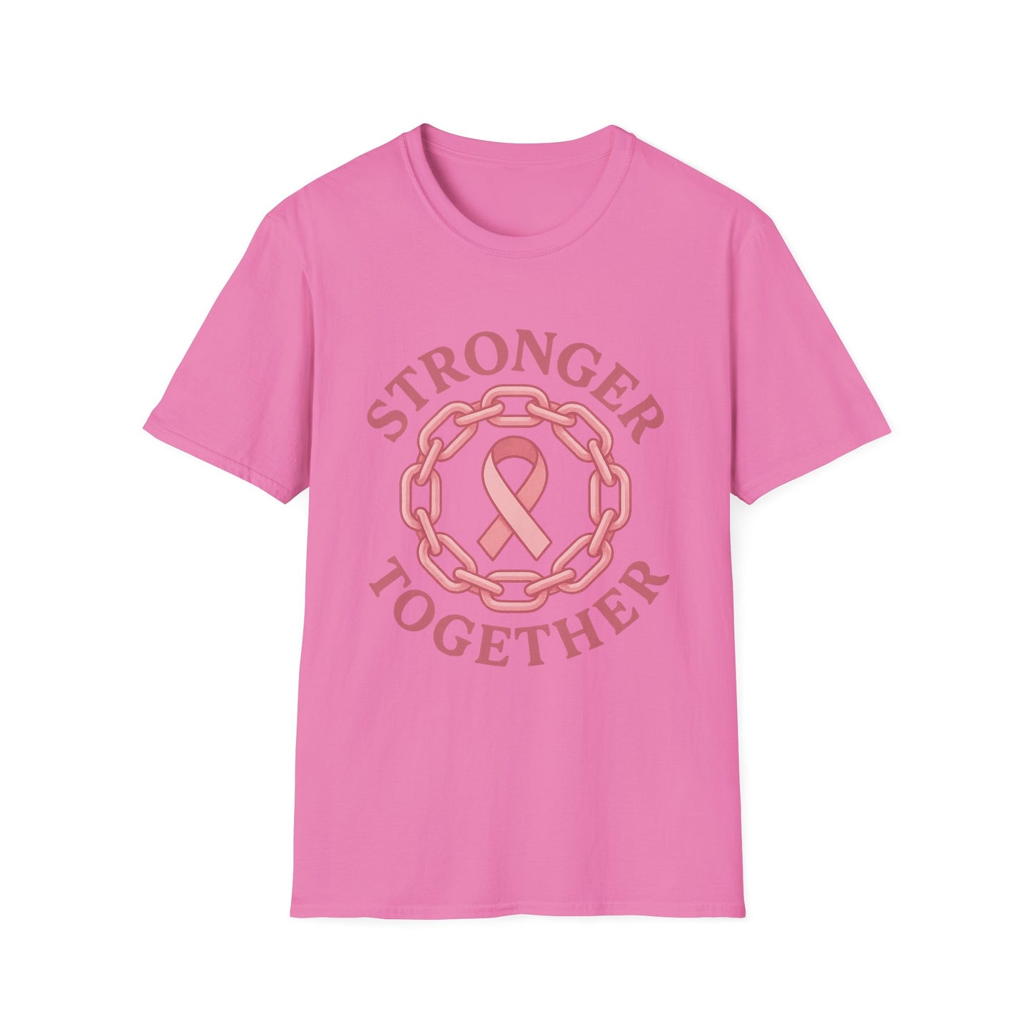 Stronger Together Shirt | Breast Cancer Awareness Pink Ribbon Tee | Unity Support Survivor Fighter October T-Shirt Hope