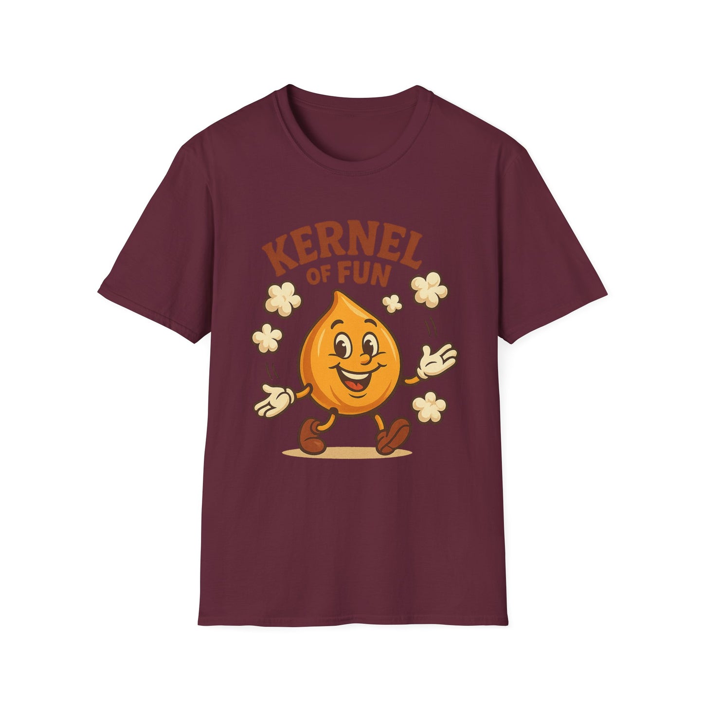 Kernel of Fun Popcorn Shirt – Cute Cartoon Snack Tee – Funny Popcorn Lover T-Shirt for Movie Nights & Cinema Fans
