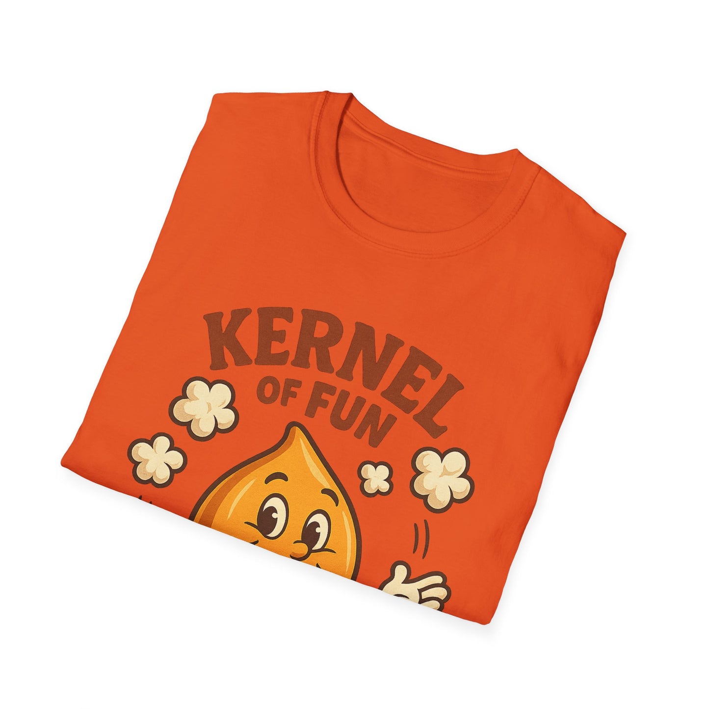 Kernel of Fun Popcorn Shirt – Cute Cartoon Snack Tee – Funny Popcorn Lover T-Shirt for Movie Nights & Cinema Fans