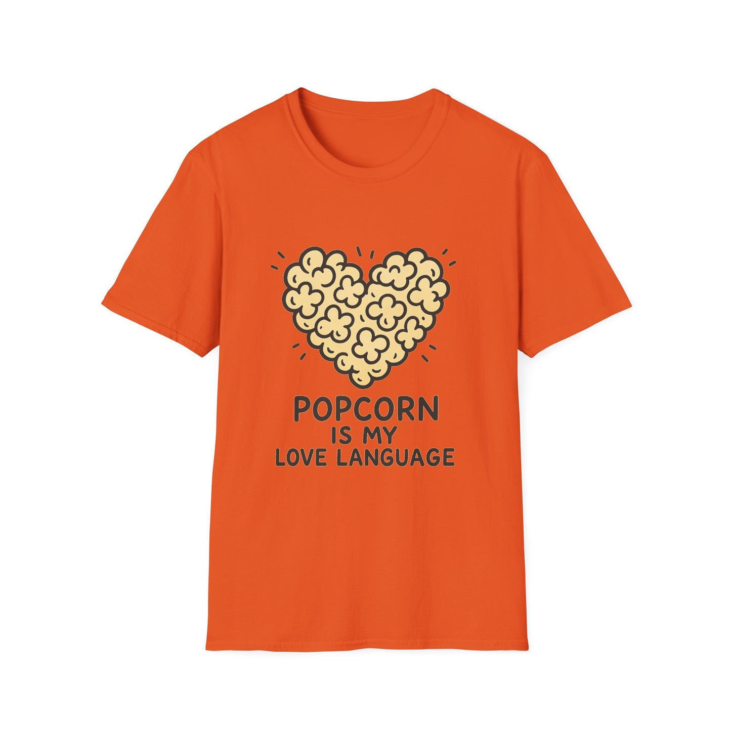 Popcorn Is My Love Language Shirt – Cute Movie Night Tee – Funny Popcorn Lover T-Shirt for Snack Fans & Cinema Lovers