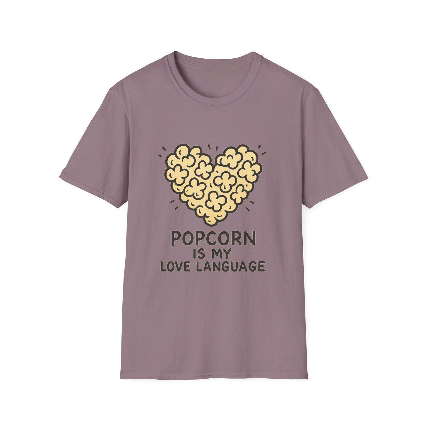 Popcorn Is My Love Language Shirt – Cute Movie Night Tee – Funny Popcorn Lover T-Shirt for Snack Fans & Cinema Lovers