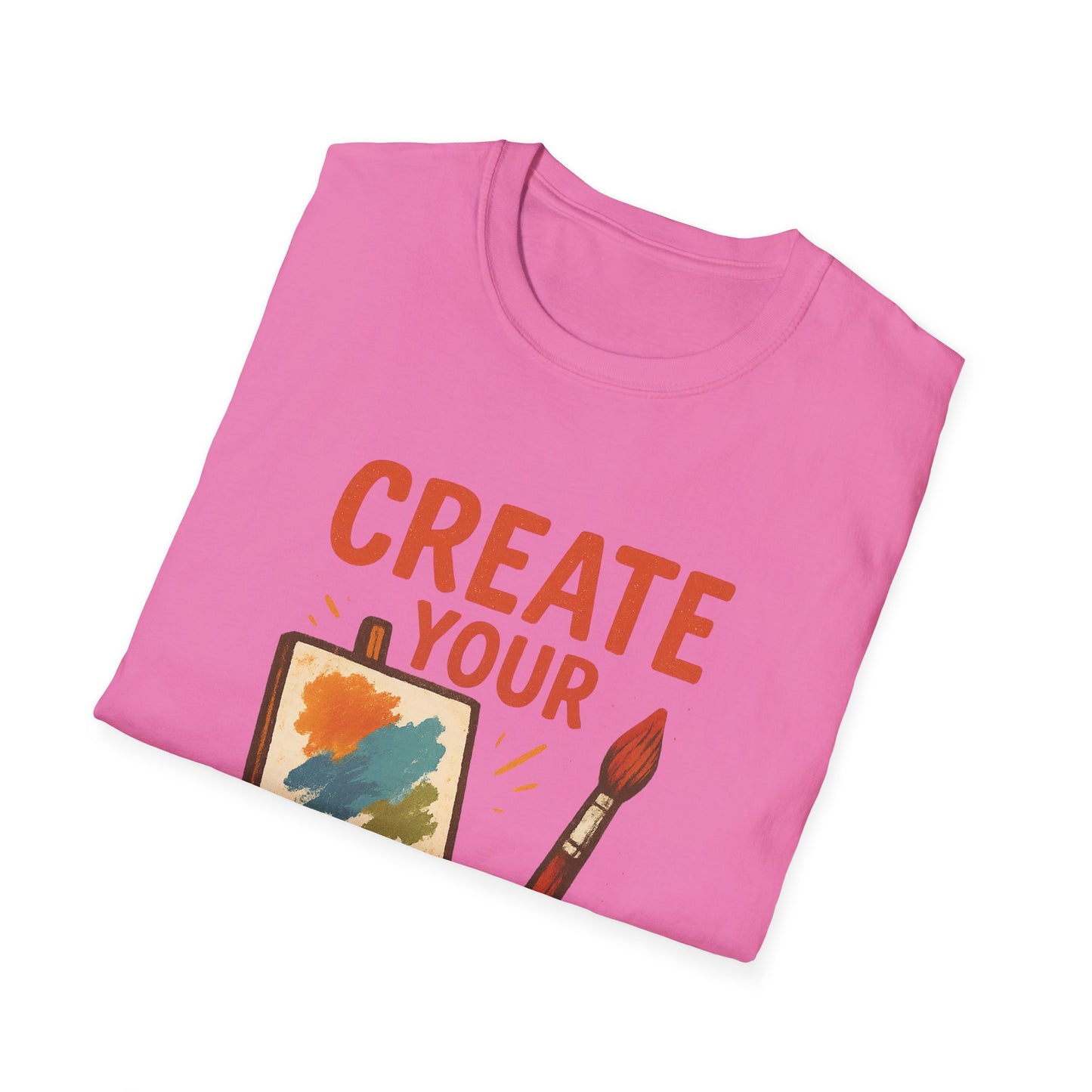Create Your Tomorrow T-Shirt – Artistic Paintbrush & Canvas Motivational Artist Tee